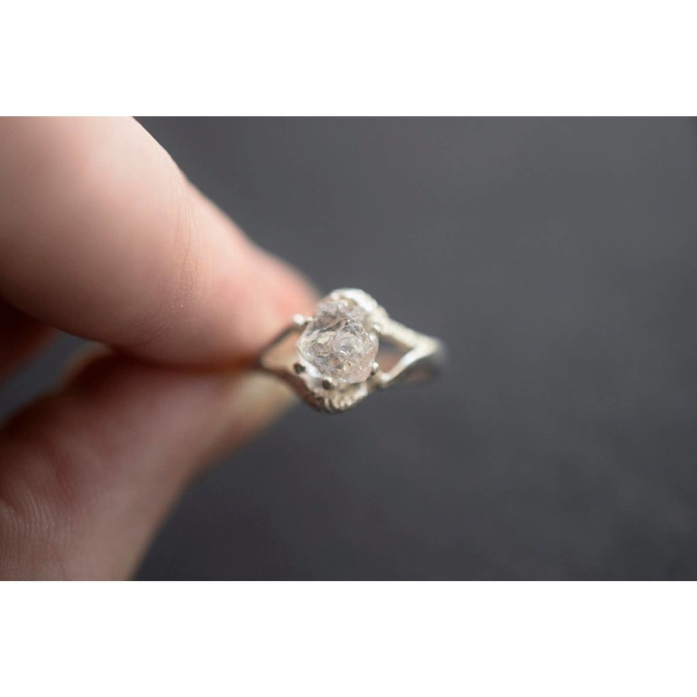 alternative raw diamond engagement ring raw crystal size 4 5 6 7 8 8 9 1…